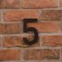 15cm Tall Laser Cut Acrylic House Number 5