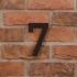 15cm Tall Laser Cut Acrylic House Number 7