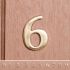 6cm Brass Door Numbers - self adhesive