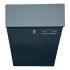 Galvanised Steel Anthracite Grey Wall Mounted Postbox Letterbox