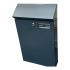 Galvanised Steel Anthracite Grey Wall Mounted Postbox Letterbox