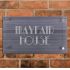 Ridged Slate House Sign with Acrylic Front Panel 50 x 30cm - 2 Lines of Text