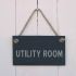 Utility room - slate hanging sign