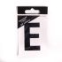 6.5cm Black self adhesive vinyl Letter E