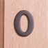 6cm Black Iron Door Numbers - 0