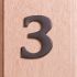 6cm Black Iron Door Numbers - 3