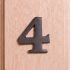 6cm Black Iron Door Numbers - 4