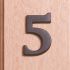 6cm Black Iron Door Numbers - 5