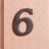 6cm Black Iron Door Numbers - 6