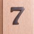 6cm Black Iron Door Numbers - 7