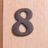 6cm Black Iron Door Numbers - 8