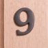 6cm Black Iron Door Numbers - 9