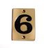 Brass 7.5cm Engraved Numbers 0 - 9