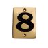 Brass 7.5cm Engraved Numbers 0 - 9