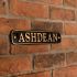 Brass Rectangle House Sign - 30.5 x 6.5cm