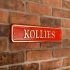 Brass Rectangle House Sign - 43 x 10cm