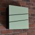 Steel Personalised Letterbox in Chartwell Green - The Statement
