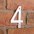 10cm Contemporary Chrome House Numbers - 4
