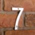 10cm Contemporary Chrome House Numbers - 7