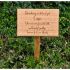 Solid Oak Memorial Stake Grave/Tree Marker - Personalised - Remembrance Tree Cemetery Marker