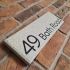 EcoStone House Sign with left hand wedge - 35 x 12.5cm 