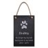 Personalised Slate Hanging Sign with Original Paw Print