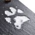 Personalised Slate Hanging Sign with Original Paw Print