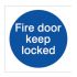 Fire Door Keep Locked Sticker 