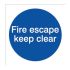 Fire Escape Keep Clear Sticker