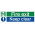 Fire Exit & Keep Clear sign