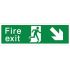 Fire Exit with arrow - Down Right Sign