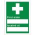 First Aider Located at PVC Sign