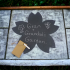 flower shaped slate house sign, complete with chalk 