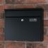 Steel Personalised Letterbox in Black - Cheshire
