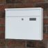Steel Personalised Letterbox in White - Cheshire
