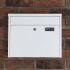 Steel Personalised Letterbox in White - Cheshire