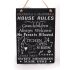 Grandma & Grandpa's House Rules - slate hanging sign - a great present