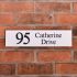 Granite Address Sign with painted background - 40.5 x 10cm 