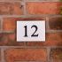 2 Digit Granite House Number with sandblasted and painted background
