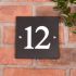 2 Digit Granite Square House Number - 15 x 15cm