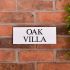 Granite House Sign 25.5 x 10cm 2 Lines with sandblasted and painted background
