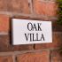 Granite House Sign 25.5 x 10cm 2 Lines with sandblasted and painted background