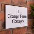 Granite House Sign 30.5 x 20cm 3 Line with sandblasted and painted background