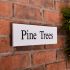 Granite House Sign 35.5 x 10cm 1 Line with sandblasted and painted background