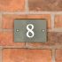 Smoky Green Slate House Number with 1 digit 