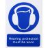 Hearing Protection Must Be Worn PVC Sign