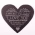 Hand Crafted 'I love you' Slate heart-shaped Hanging Sign -