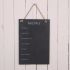 Slate Hanging Notice Board 'Menu' (with the days of the week down the side)
