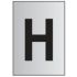 Metal Effect PVC Letter H