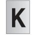 Metal Effect PVC Letter K